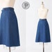 70s skirt small medium / 1970s blue jean american skirt : Montana