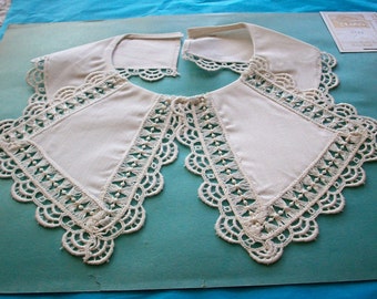 Vintage lace collar of pique with darling trim 1920s