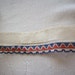 19th century doll's trimming antique red/ivory/blue color