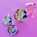Lichtenstein Pop Art Heart throb Blond ring and earrings