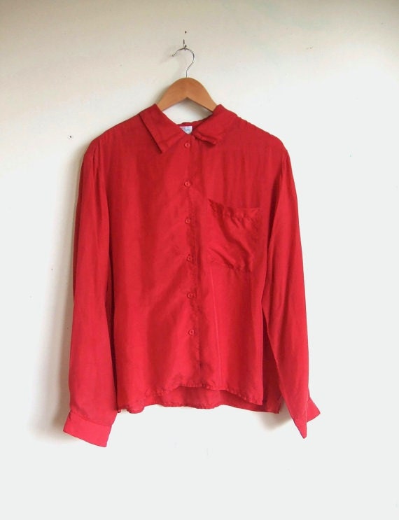 Zara red button up shirt for sale where