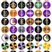 Halloween Sweetie - 1 Inch Round - Digital Collage Sheet for making Bottle Cap Pendants, Hair bow Centers, Cupcake toppers, etc.