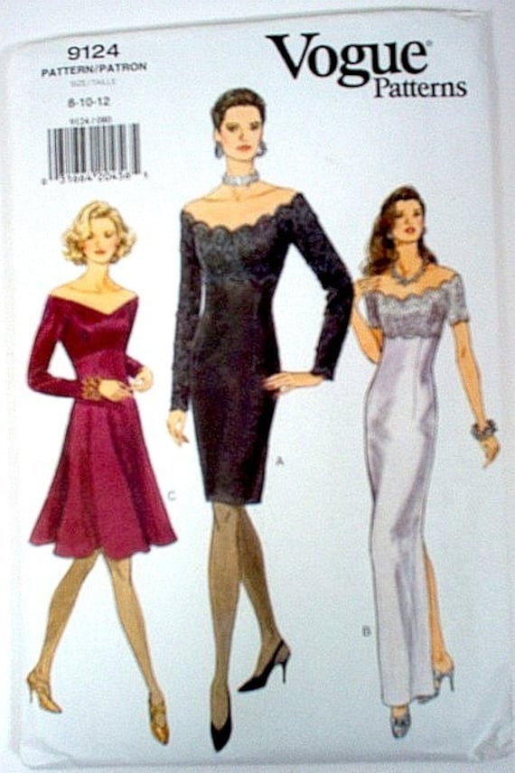 Vogue 9124 Sewing Pattern Size 8 10 12 Wedding Dress Formal