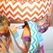 Chevron design bracelets in colorful Zigzag print