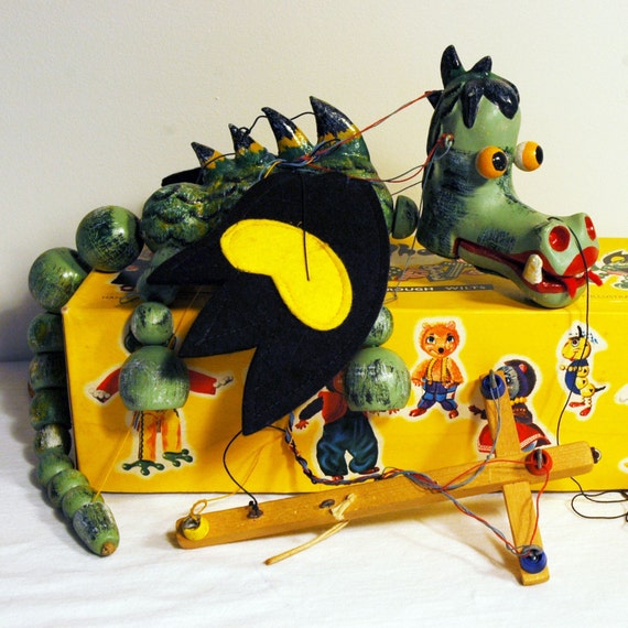 Pelham Mother Dragon Puppet by thevintagecollector on Etsy