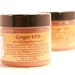 Ginger Milk Sugar Scrub Sample - Vegan Enriched with Shea and Cocoa Butters - Emulsifying Sugar Scrub - 2 oz - Trial Size