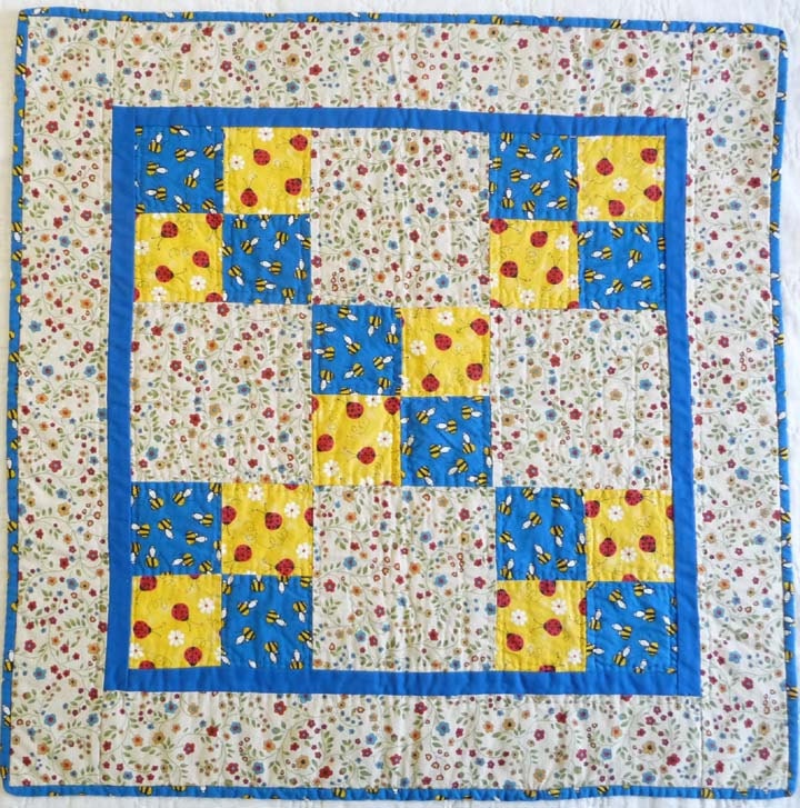 Ladybugs and Bees Quilt baby quilt wall hanging by AimeesHomestead