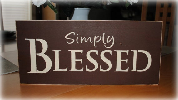 Download Items similar to Wood sign - Simply Blessed on Etsy