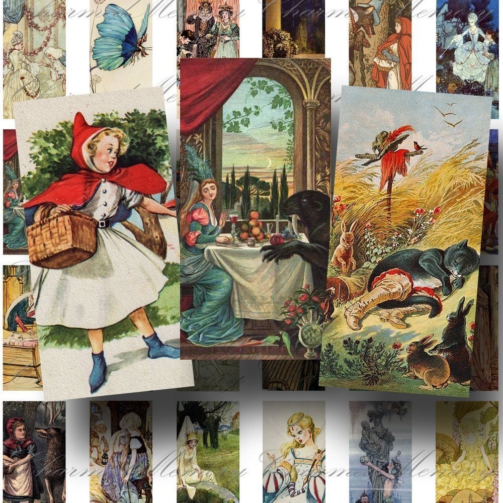 Vintage Fairy Tale Digital Collage Sheet Sale Snow White