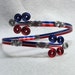 NEW Bracelet, Arm Cuff, Red, Silver, Blue, Aluminum, Wire Wrap, Unique Jewelry by thecuriouscupcake on Etsy