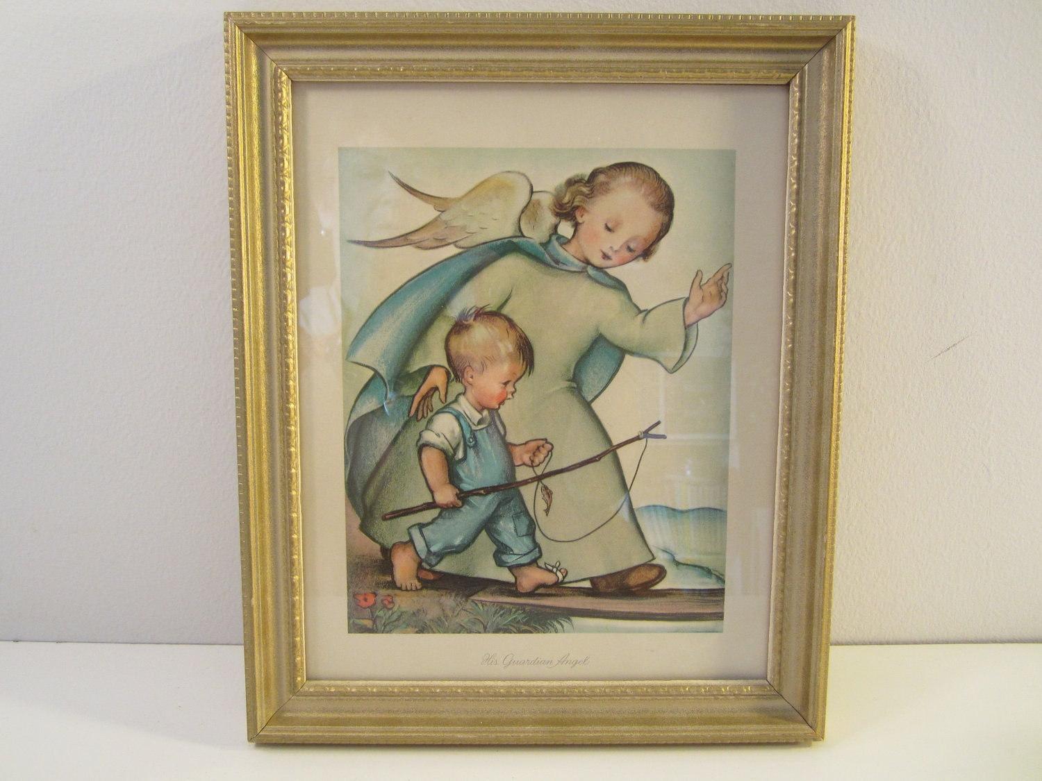 Vintage Hummel Framed Print His Guardian Angel