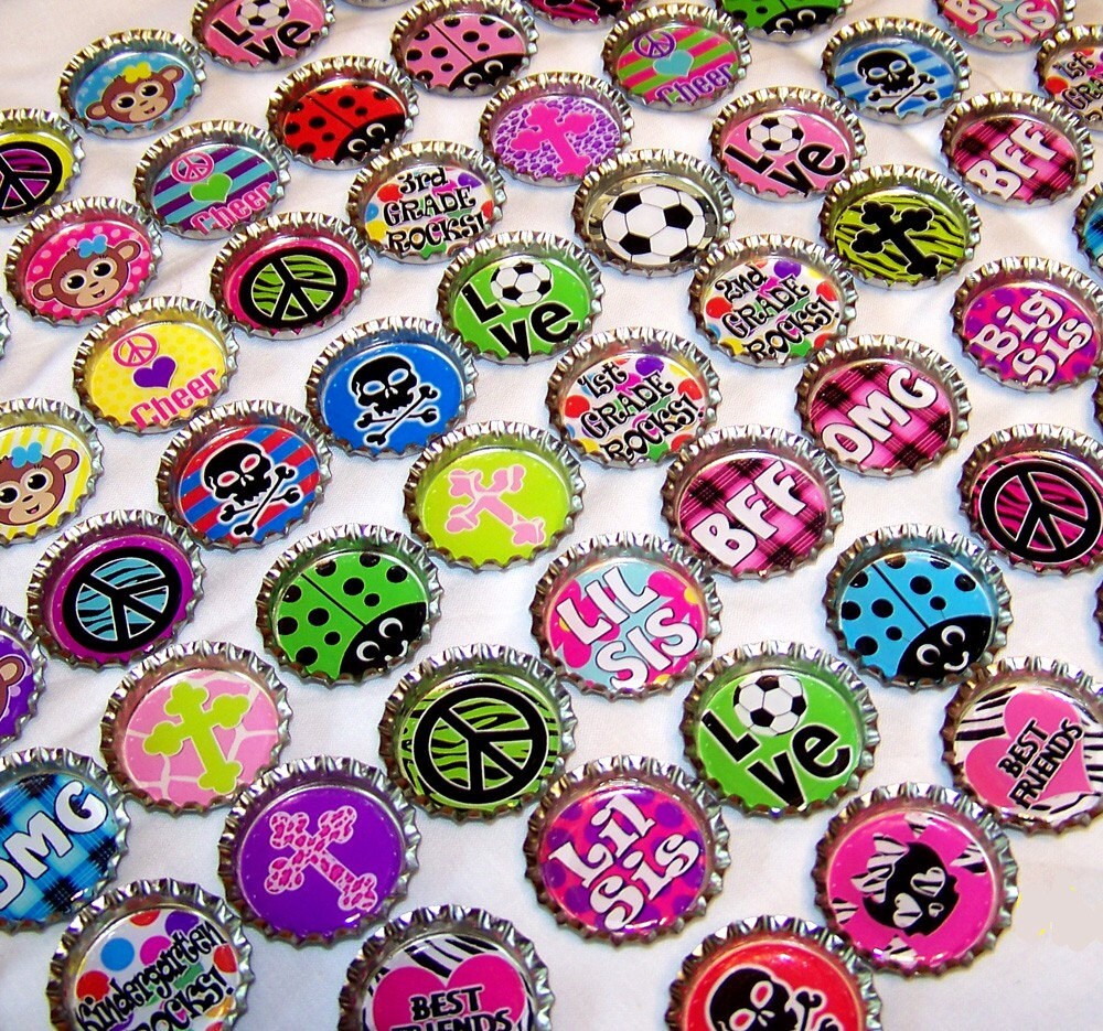 50 WHOLESALE MAGNETIC BOTTLE CAPS SEALED BOTTLE CAPS