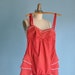 SHOP SALE...vintage 1940s red HIPS ARE MY RUFFLE swimsuit