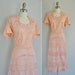 vintage 1950s pink lace dress / 50s dress / To The Love You Lent Me