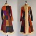 vintage 1960s coat / 1960s 60s rare leather patchwork princess coat / Back From Woodstock