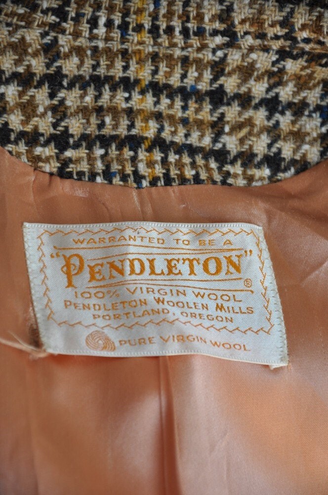 vintage 1960s designer Pendleton Harriet The Spy wool plaid