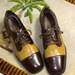 Vintage 1950s Men's ROBLEE Two Tone Patent Leather Dress Shoes - Size 9