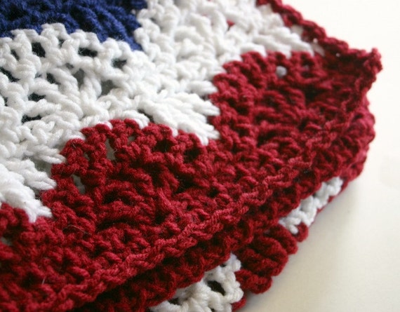 red white blue crochet patterns for afghan free