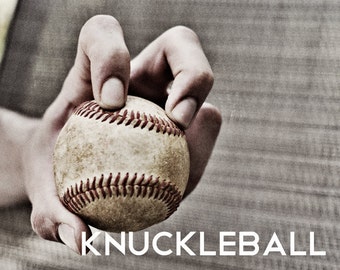 Knuckleball Pitch Black & White Photo Baseball pitches Boys Art Series