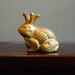 Vintage cast iron gold frog toad prince fairy tale nursery decor