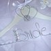 Artsy personalized wedding hanger "SIMPLY WHITE " Bridal hanger.Custom hanger.wire 'new name' hanger, last name hanger, bride hanger...