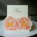 Table Number Tents- Coral pink Peony - Decoration for Events, Weddings, Showers, Parties