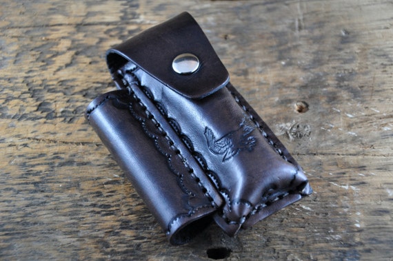 Leather Trapper Knife Sheath SALE by Northernleather on Etsy