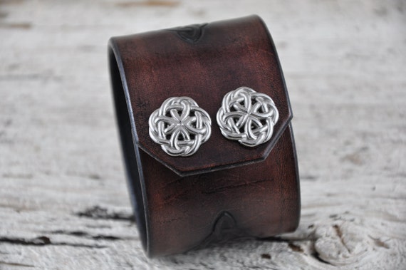 Celtic Rath Leather Cuff