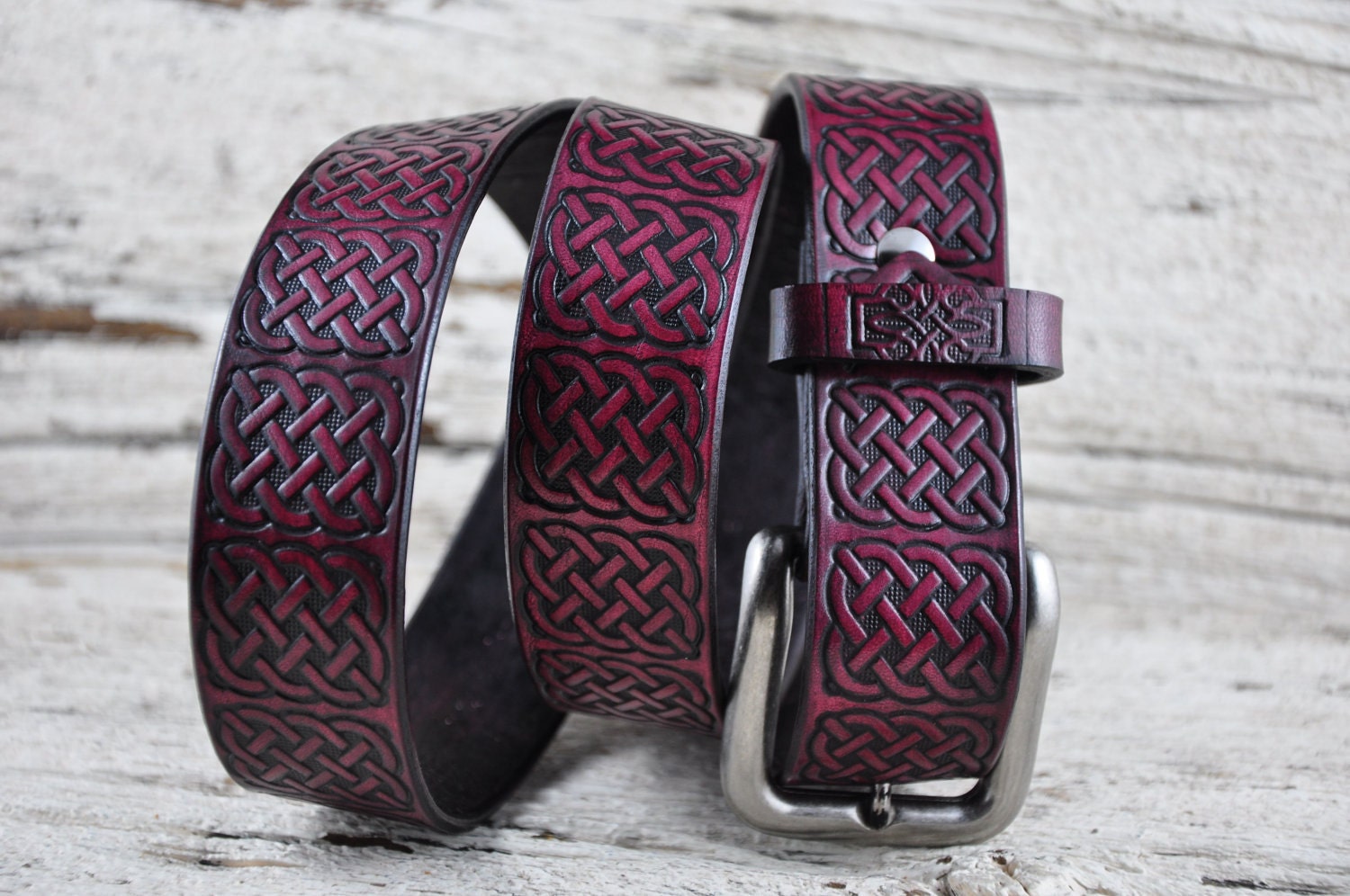 Celtic Knot Leather Belt by Northernleather on Etsy