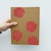 SALE - Extra Large Moleskine Notebook with Dark Pink Dahlias
