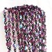 3 feet AMETHYST AB 4mm Czech Fire Polish faceted glass linked Bead black Brass rosary chain 36"