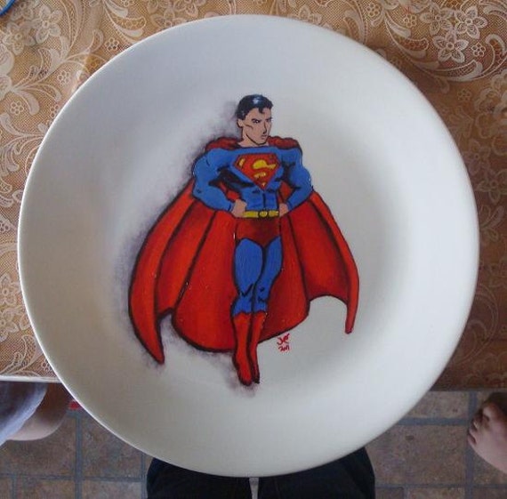 Custom Superhero Plate Custom Superhero Plate