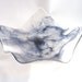 Silver and black swirl wave resin bowl