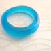 Blue resin ring jewelry , skinny stacking resin ring , sapphire blue resin ring matte finish US Ring Size 8 small rings transparent clear