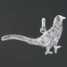 RESERVED for John - Bird diamonds pendant in platinum with ruby eye