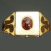 RESERVED Antique poison ring diamond ruby enamel gold