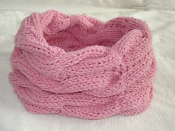 KNITTING PATTERN Cable Infinity Scarf PDF knitting pattern