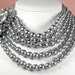 Reserved for Stephanie - Gray Pearl Necklace, Chunky Pearl Necklace, Multi Strand Pearl Necklace, Pearl Statement Necklace