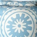 Throw Pillows Decorative Pillows Accent Pillows Cushion Covers Village Blue Cream Suzani - Pair or Two 18 x 18