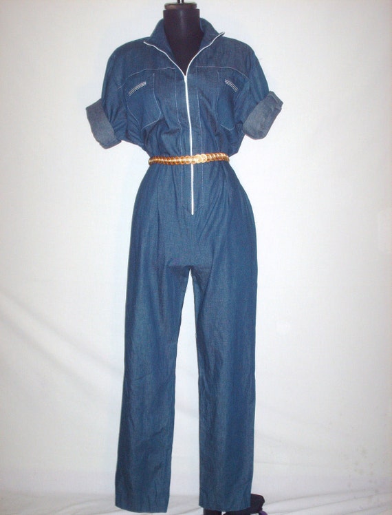 Vintage Early 80s Denim Jumpsuit