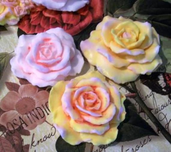 Small Full Rose Silicone Soap Candle Mold