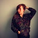 bomber jacket grunge flower FAUX TAPESTRY hip grandma zip up jacket size m