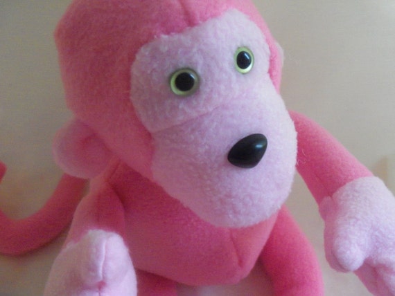 pink stuffed monkey