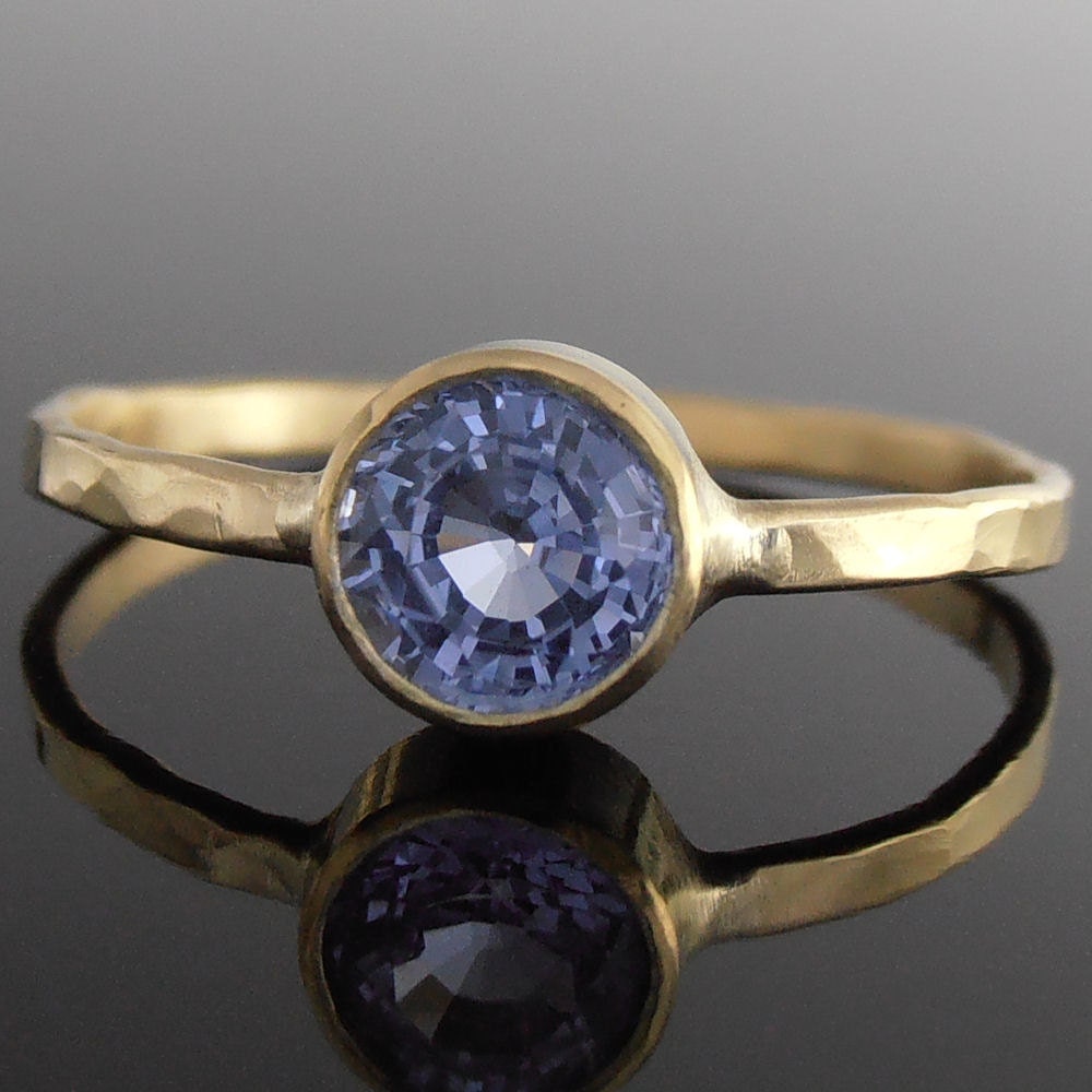 Sapphire and 18K Gold Stack Ring Set