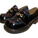 Mens Vintage Lounge Loafer Shoes from England Blue and Black Leather Suave and Debonair Club Kid Mens US size 10