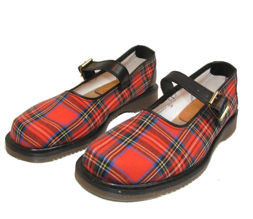 dr martens tartan canvas
