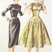 Vintage 50s Dress Pattern - McCall's 3497 - Misses' Cowl Neck Dress in 2 Variations - SZ 11/Bust 29