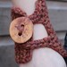 Autumn Spice crochet cuff/bracelet with big button closure - wide