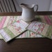 Strawberries And Roses Quilted Tablerunner And Matching Mug Rugs