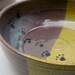 Stoneware Pottery Clay Feeding Dish Pet Cat or Dog Yellow Gold Purple Pottery Bowl - Clay Lick Creek Pottery - 2